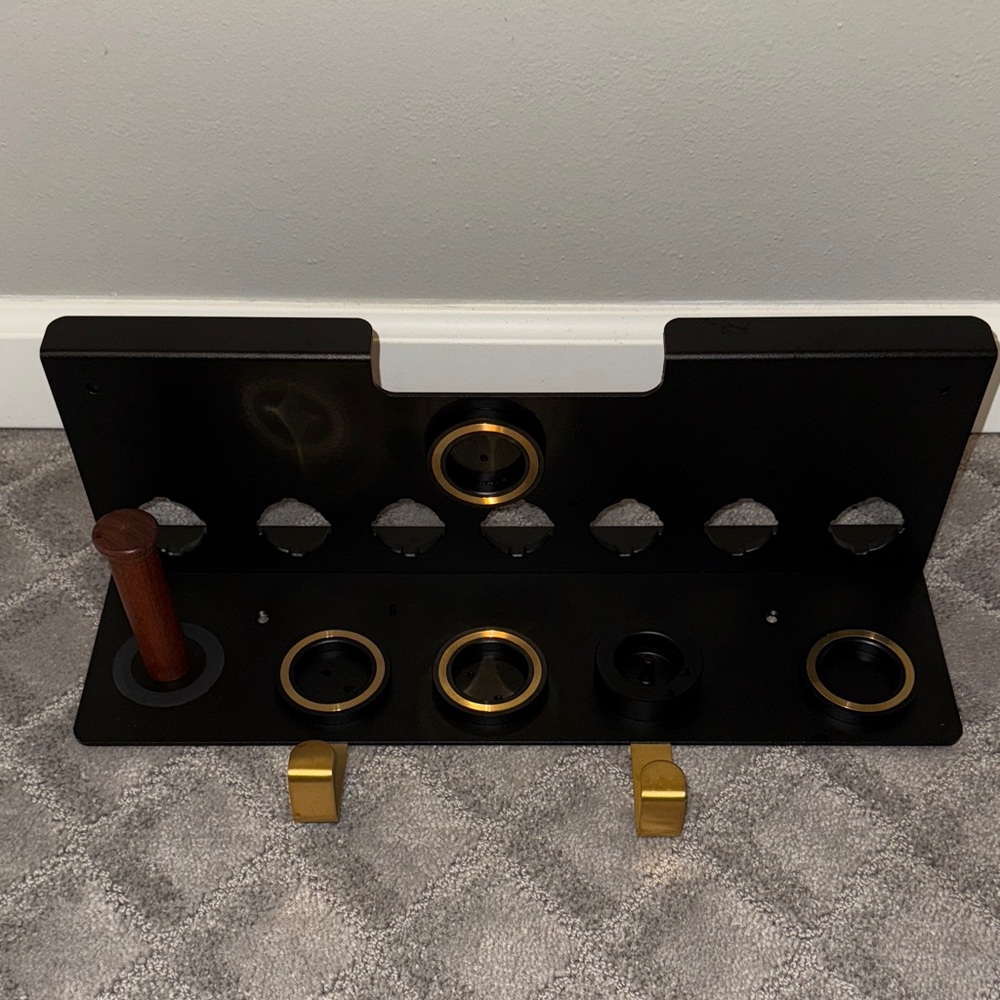 Black and Gold Wall-Mounted Rack